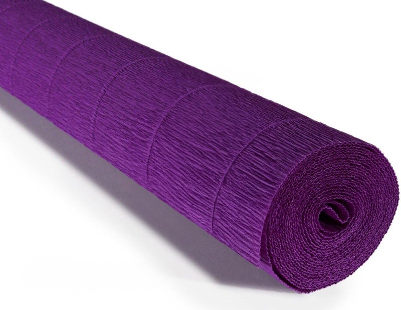LCREATE LCREATE LCREATE Cartotecnica Rossi 140g 10 Inch Wide 8.2ft Long Italian Crepe Paper Rollfor Wedding Ceremony Various Large Festivals Decoration (Dark Purple（993）) - Image 1
